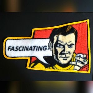 NEW *Star Trek - Capt. Kirk* Patch/Emblem/Appliqué! Huge 12"x7". Sew-On.